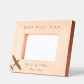 Cadres Gravés Meilleur Pilote Jamais, Simple Photo En Bois, Pers (Gauche)