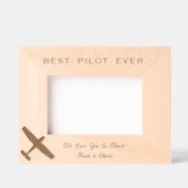 Cadres Gravés Meilleur Pilote Jamais, Simple Photo En Bois, Pers (Recto)