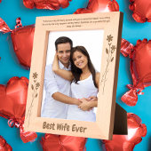 Cadres Gravés Meilleure femme jamais amour Message Valentines Ca