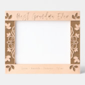 Cadres Gravés Meilleure frontière florale de grand-mère (Recto)