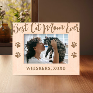Cadres Gravés Meilleure Maman de Chat de Tous les Temps Personna