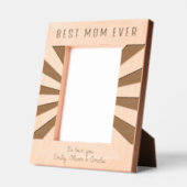 Cadres Gravés Meilleure maman personnalisée Sun Burst Keepsaké (Gauche)