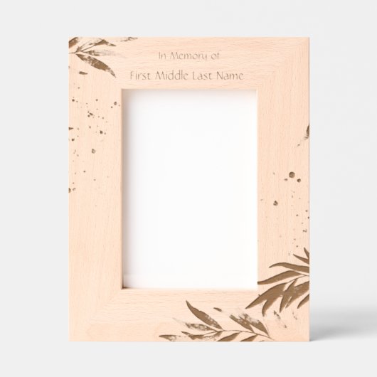 Cadres Gravés Mémoire Photo Roses Jaunes Fleurs de Jardin (Recto)