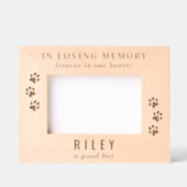 Cadres Gravés Mémorial aux animaux de compagnie (Recto)