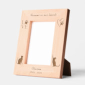 Cadres Gravés Mémorial de l'Empreinte Silhouette de Chat (Gauche)