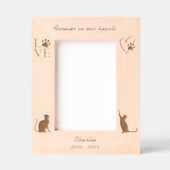 Cadres Gravés Mémorial de l'Empreinte Silhouette de Chat (Recto)