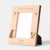 Cadres Gravés Mémorial Golden Retriever Dog Pawprint (Gauche)