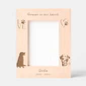 Cadres Gravés Mémorial Golden Retriever Dog Pawprint (Recto)