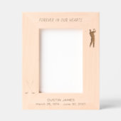 Cadres Gravés Mémorial Golfer Silhouette (Recto)