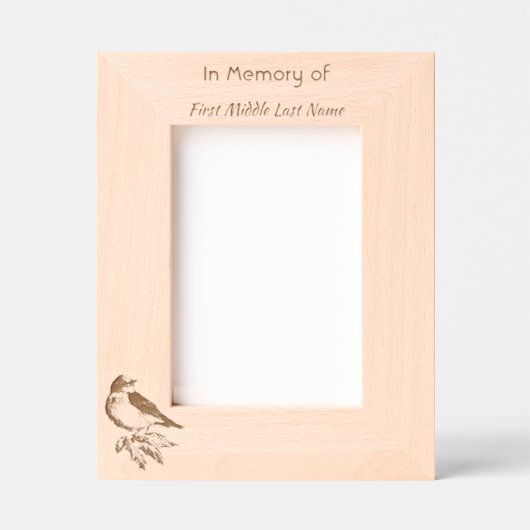 Cadres Gravés Memorial Keepsake Bluebird Garden Bird  (Recto)
