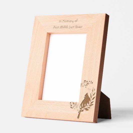 Cadres Gravés Memorial Keepsake Cardinal Bird (Gauche)