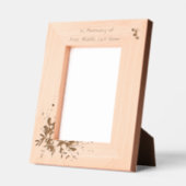 Cadres Gravés Memorial Keepsaké Colibri Jaune Roses (Gauche)