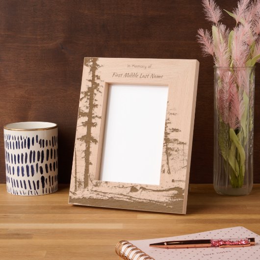 Cadres Gravés Memorial Keepsake  Lake Forest Trees (Gauche)