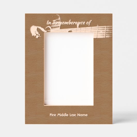 Cadres Gravés Memorial Keepsaké Remembrance Music Guitare (Recto)
