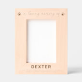 Cadres Gravés Mémorial moderne de la perte des animaux (Recto)