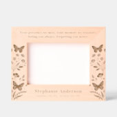 Cadres Gravés Mémorial Papillon floral Bois photo souvenir (Recto)