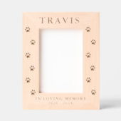 Cadres Gravés Mémorial personnalisé pour animal de compagnie de (Recto)