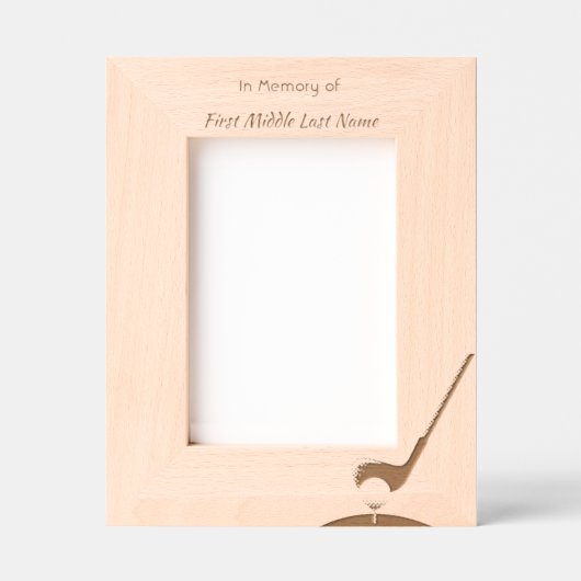 Cadres Gravés Memorial Photo Golf Course Golf Golf (Recto)