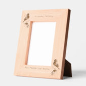 Cadres Gravés Memorial Photo Poem Bluebird Garden Bird (Gauche)