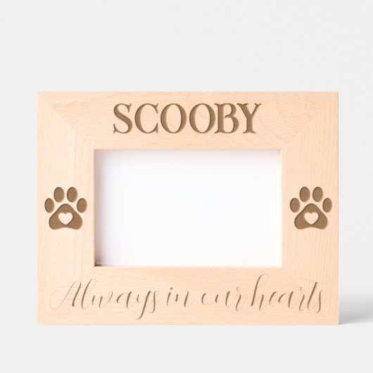 Cadres Gravés Mémorial pour animaux (Recto)