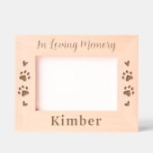 Cadres Gravés Mémorial pour animaux de compagnie dans Love Mémoi (Recto)