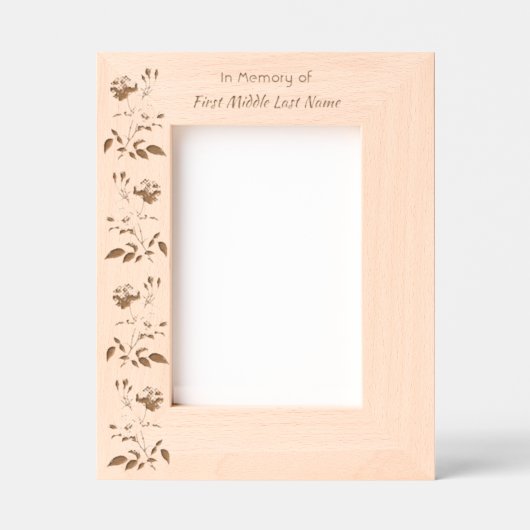 Cadres Gravés Memorial Remembrance Keepsake Roses Garden Flowers (Recto)