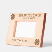 Cadres Gravés Merci Coach Baseball Nom de l'équipe Sports (Gauche)