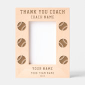 Cadres Gravés Merci Coach Baseball Nom de l'équipe Sports (Recto)