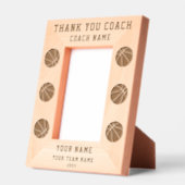 Cadres Gravés Merci Coach Basketball Nom de l'équipe Sports (Gauche)