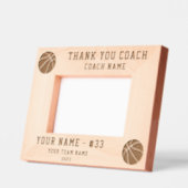 Cadres Gravés Merci Coach Basketball Nom de l'équipe Sports (Gauche)