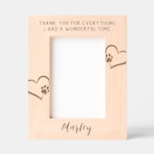 Cadres Gravés Merci commémoratif pour animaux (Recto)