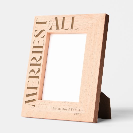 Cadres Gravés Merriest of All Christmas Nom de famille (Gauche)