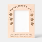 Cadres Gravés Message mignon Floral Snail Valentines Cadeau Bois (Recto)