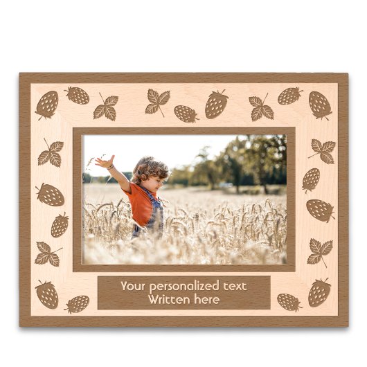 Cadres Gravés Mini fraises Personnalisées