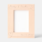 Cadres Gravés Minimal de coeur moderne Mariage Valentines Jour N (Recto)