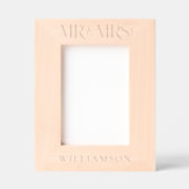 Cadres Gravés Minimal M & Mme Newlyweds Mariage Gift Keepsaké (Recto)