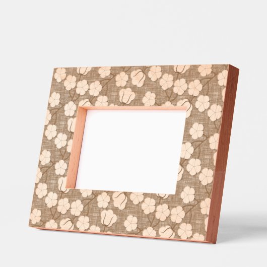 Cadres Gravés Mocha Mousse - Fleur de coton (Gauche)