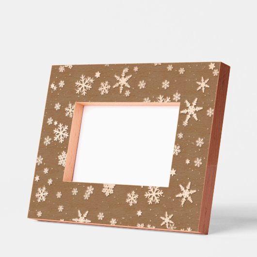 Cadres Gravés Modern Black White Snowflake Pattern (Gauche)