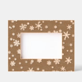 Cadres Gravés Modern Black White Snowflake Pattern (Recto)