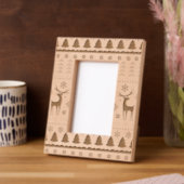 Cadres Gravés Modern Folk Art Christmas Reindeer (Gauche)