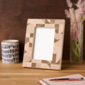 Cadres Gravés Modern Geometric Laser Etched Wood Picture Frame – (Gauche)