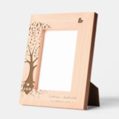 Cadres Gravés Modern Monogram Heart Names Tree of Life Wedding  (Gauche)
