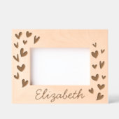 Cadres Gravés Modern Simple Cute Hearts Ajouter Nom Bébé (Recto)