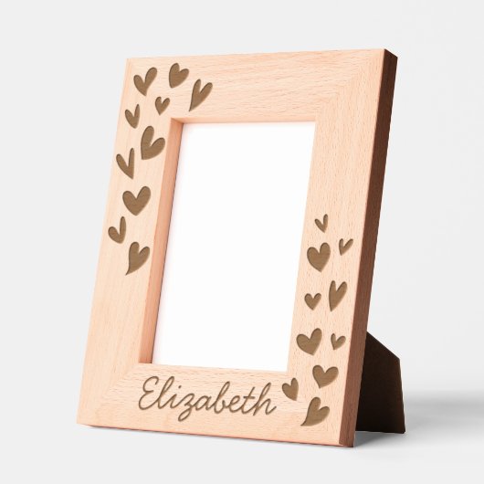 Cadres Gravés Modern Simple Cute Hearts Ajouter Nom Bébé (Gauche)