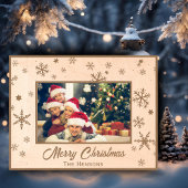 Cadres Gravés Modern Snowflake Pattern Merry Christmas