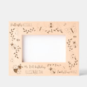 Cadres Gravés Mon 1er Anniversaire Papillon Ladybug Personnalisé (Recto)
