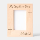 Cadres Gravés Mon Baptême - Actes 2:38 (Recto)