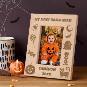 Cadres Gravés Mon Premier Halloween Personnalisé