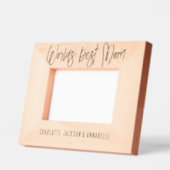 Cadres Gravés Mondes Meilleure maman photo en bois (Gauche)