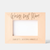 Cadres Gravés Mondes Meilleure maman photo en bois (Recto)